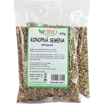 IPJ NATUR s.r.o. Konopí neloupané 200g ČR ZP 122