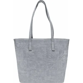 Kabelka Světle šedá dámská kabelka přes rameno s texturou Jolene