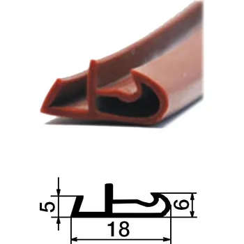 Těsnění do okna a dveří Těsnění SILLEN EURO 1/1 hnědá - silikon