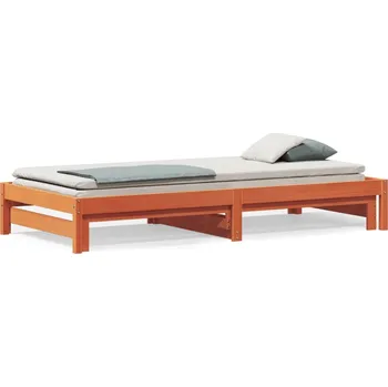 Postel vidaXL Válenda s přistýlkou voskově hnědá 90 x 190 cm masivní borovice