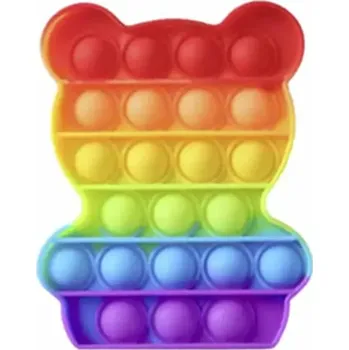 POP IT Pop it Antistresová hračka - medvídek duha