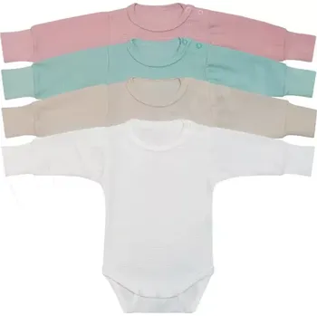 Body dlouhý rukáv rostoucí Ažur Baby Service Smetanová velikost 80 (2724)