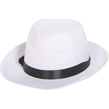Karnevalový doplněk Folat Klobouk Gangster bílý