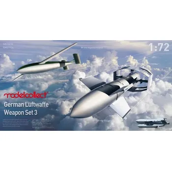 Plastikový model Modelcollect 1/72 German WWII luftwaffe weapon set 3 bv246 *2 , fritz X *4, Hs293 *2
