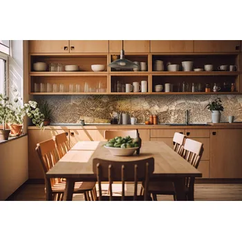 Fototapeta DIMEX | Fototapeta do kuchyně Stará vintage mapa II. KI-420-187 | 420 x 60 cm | hnědá, béžová + Samolepicí fototapeta za kuchyňskou linku DIMEX Stará vintage mapa II. v šíři 420 cm