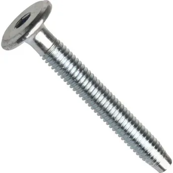 Šroub PRUMIX Šroub nábytkový, plochá hlava 17mm, drážka inbus, zinek bílý, M6x30mm