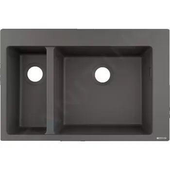 Granitový dřez Hansgrohe Dřezy Vestavný granitový dřez S510-F635, kamenná šedá, 43315290