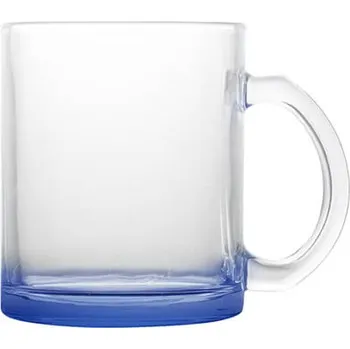 Hrnek skleněný 330 ml - tmavě modré dno sublimace termotransfer