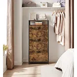 Botník se třemi sklápěcími policemi | rustikální hnědá