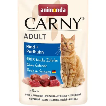 Pro kočku Animonda Carny Adult hovězí a perlička 24x85g