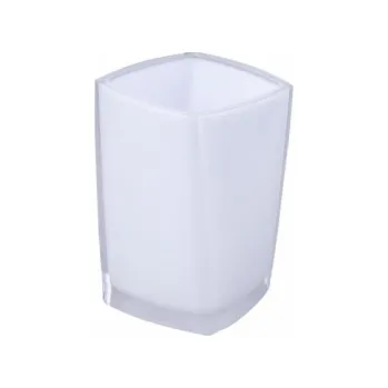 Držák na kartáček Skleněný držák na zubní kartáčky Domoletti BPO-2209-1C, bílý