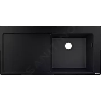 Granitový dřez Hansgrohe Dřezy Vestavný granitový dřez S514-F450, grafitová černá, 43314170