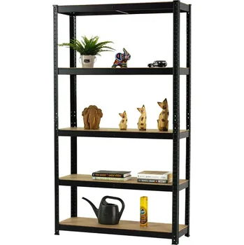 Dílenský regál FISTAR Lakovaný regál černý 80 x 40 x 160 cm 5 polic