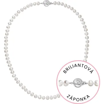 Náušnice Perlový náhrdelník z říčních perel se zapínáním z bílého 14 karátového zlata 822001.1/9270B bílý