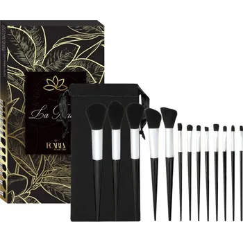 Kosmetický štětec Flamenco Mystique Sada 13 štětců na líčení v černém pouzdře, syntetické štětiny, rozměry krabičky 12x22x2 cm
