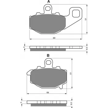 Autodíl Brzdové destičky GOLDFREN 093 S33 STREET REAR