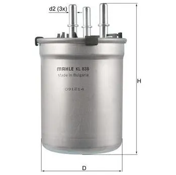 Palivový filtr palivovy filtr KNECHT KL 838
