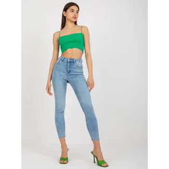 Dámské kalhoty Modré dámské džíny FPrice v fitted střihu, XS i523_2016103375905