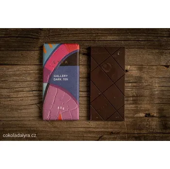 Čokoláda Lyra GALLERY DARK 70% Hořká čokoláda 80 g