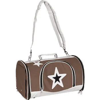 Taška pro psa a kočku Karlie Star cestovní taška hnědá/bílá 45 x 31 x 27 cm