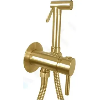 Paffoni Bidet Kit Set pákové baterie pod omítku s bidetovou sprškou, kartáčovaná zlatá, ZDUP110HGSP