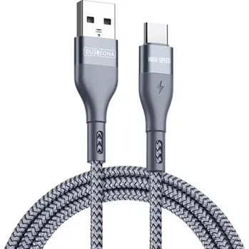 Datový kabel Datový kabel Duzzona (A8) - USB to Type-C Fast Charging 2.4A, 12W, 480Mbps, 1m - šedý