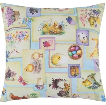 Povlak na dekorativní polštářek Bellatex Povláček EMA Velikonoce 45x45 cm Patchwork Velikonoce