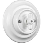 Elhard KV5106W Keramik vypínač č.6(1) - kulatý, otočný, bílý - komplet