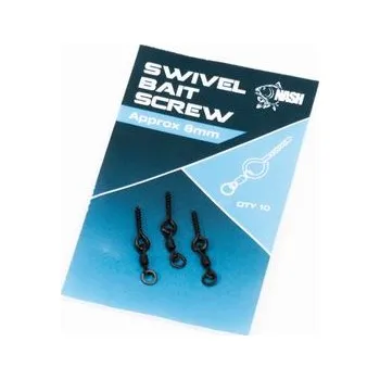 Nash Kolíček s mikroobratlíkem Swivel Bait Screw 10ks - 13mm