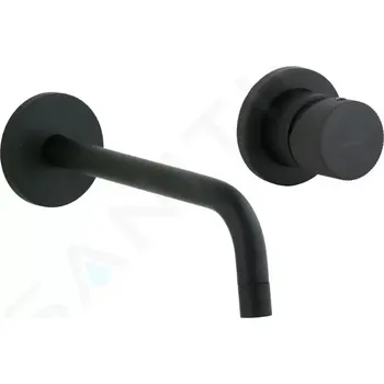 Vodovodní baterie Paffoni Jo Umyvadlová baterie pod omítku s tělesem, 2-otvorová instalace, matná černá, JO006NO70