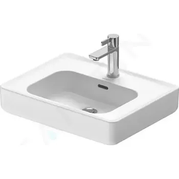 Umyvadlo Duravit Soleil by Starck Umyvadlo na desku 56x44 cm, s přepadem, otvor pro baterii, WonderGliss, bílá, 23785600271