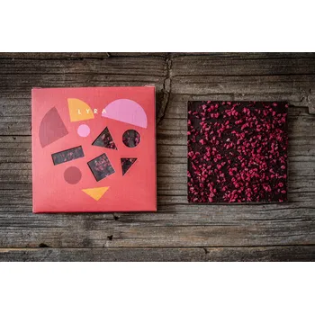 Čokoláda Lyra SRDCE MILK Mléčná čokoláda s lyofilizovaným ovocem 80 g