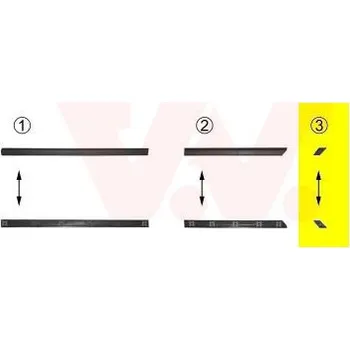 Lišta karosérie Ozdobná / ochranná lišta, boční stěna VAN WEZEL 5880430