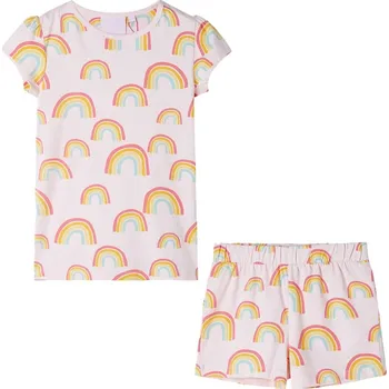 Chlapecké pyžamo vidaXL Dětské pyžamo s krátkým rukávem bledě růžové 92 [11399]