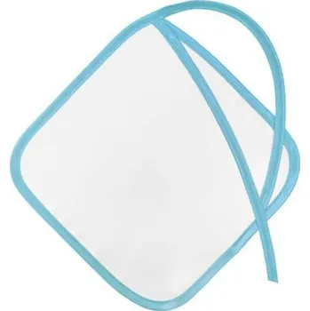 rouška Křestní rouška bílá - modrý lem sublimace termotransfer