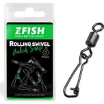 ZFISH - Obratlík Rolling Swivel & Hooked Snap vel. 6 10 ks
