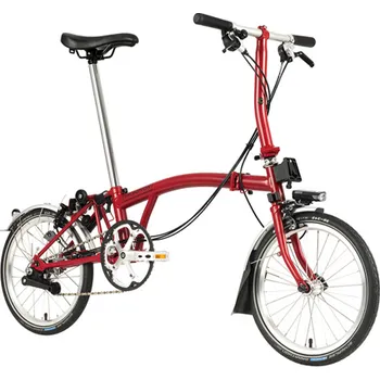 Skládací kolo Skládací kolo Brompton C Line jednobarevné, House Red typ řídítek S
