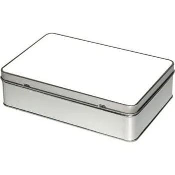 PRIME Plechová krabička sublimace termotransfer 200 x 130 mm Stříbrná