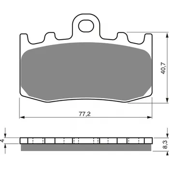 Brzdová destička Brzdové destičky GOLDFREN 196 S3