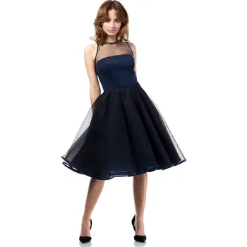 Dámské šaty Společenské šaty MOE M148 modré EU velikost: M