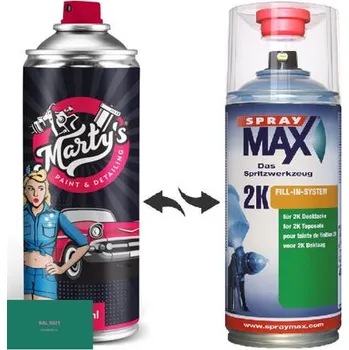 Barva ve spreji Barva ve spreji RAL 5021 stupeň lesku Polomat kvalita laku 1K Akrylátový lak
