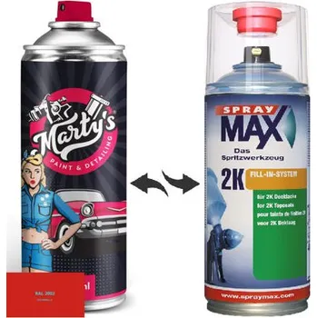 Barva ve spreji Barva ve spreji RAL 2002 stupeň lesku Lesk kvalita laku 1K Akrylátový lak