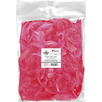 Pírka, Peří, ČERVENÁ, 5-12 cm, 16g/bal.