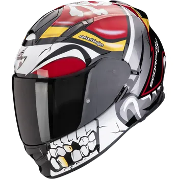 Helma na motorku Scorpion exo-491 pirate červená m