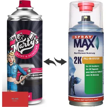 Barva ve spreji Barva ve spreji RAL 3028 stupeň lesku Vysoký lesk kvalita laku 1K Akrylátový lak