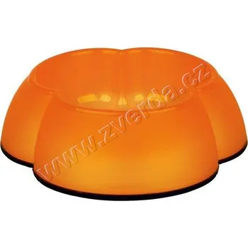 Miska pro psa Plastová miska trojlístek s gumou 0,6 l/21 cm