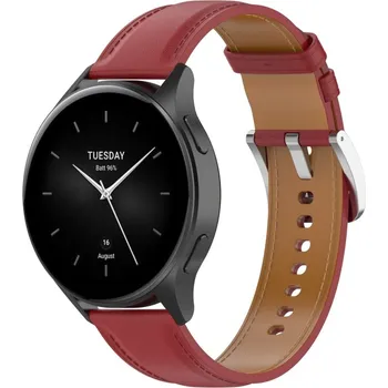 Příslušenství k chytrým hodinkám VSECHNONAMOBIL 75577 LEATHER Kožený řemínek pro Xiaomi Watch 2 červený