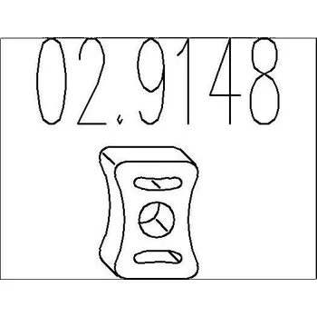 Tlumič výfuku Zarážka, tlumič výfuku MTS 02.9148