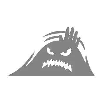 Samolepicí dekorace na vozidlo Kuk 005 levá vzteklý šmírák (17 - šedá) SAMOLEPKA NA AUTO, NÁLEPKA, FÓLIE, POLEP, TUNING, VLASTNÍ TEXT, TISK, AUTOSAMOLEPKY.cz, POLEPY, OBRÁZEK, LOGO, 3D STICKERS