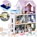 Dřevěný domeček pro panenky s LED…